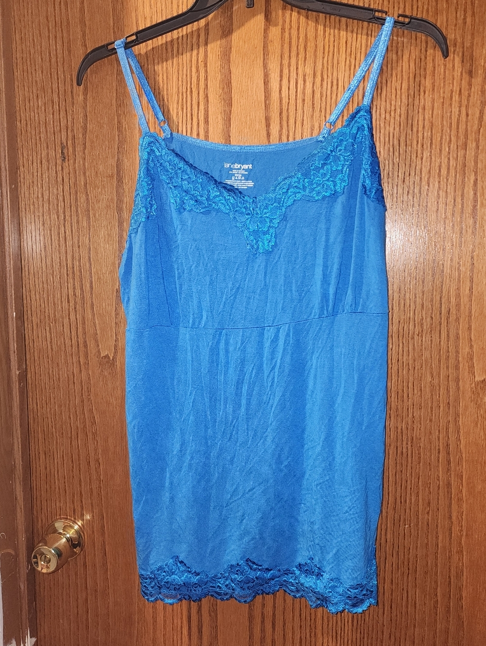 Lane Bryant Blue Lace-Trim Chemise Tank Top 22/24
